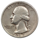 1937 -S Washington Quarter 25c - VF Very Fine Condition (SP)