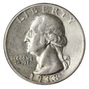 1938 -S Washington Quarter 25c - VF Very Fine Condition (SP)