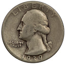 1939 -P Washington Quarter 25c - VG Very Good Condition (SP)