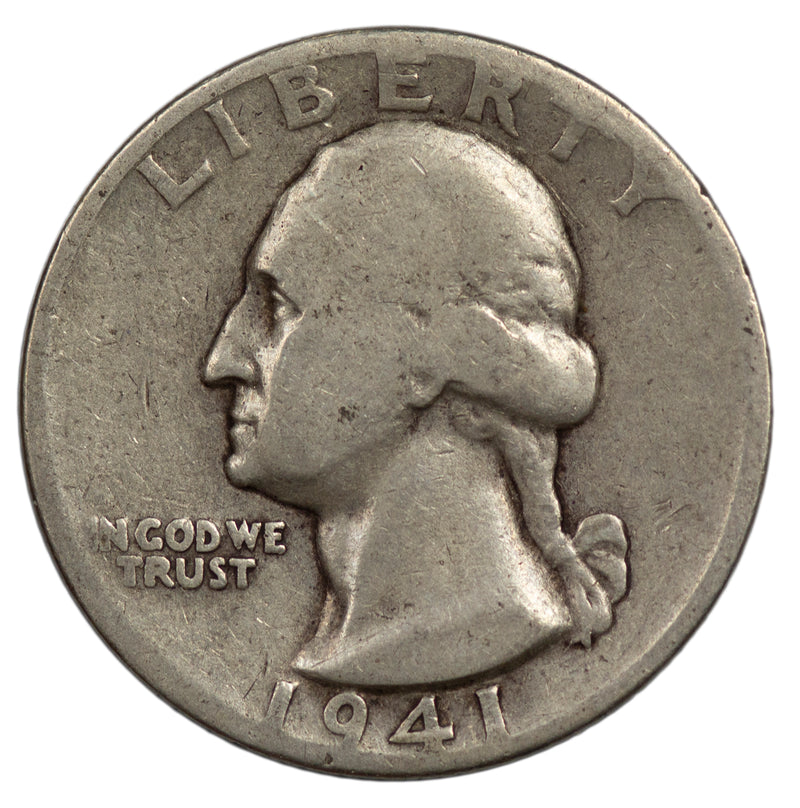 1941 -P Washington Quarter 25c - VG Very Good Condition (SP)