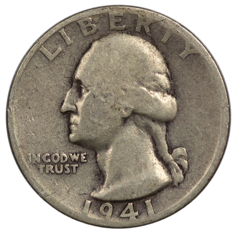 1941 -P Washington Quarter 25c - VG Very Good Condition (SP)