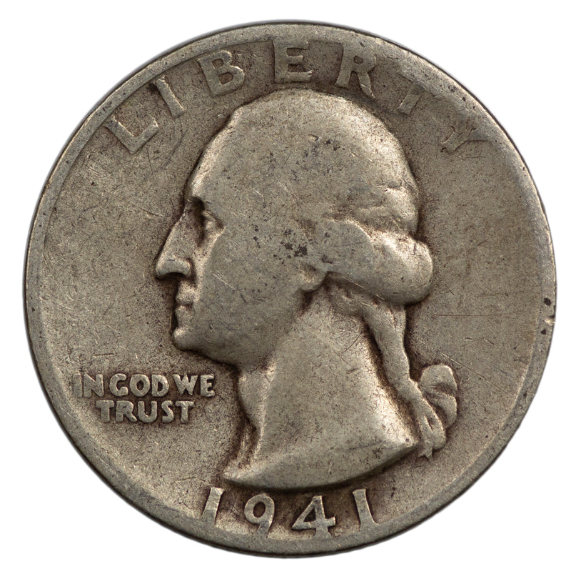 1941 -P Washington Quarter 25c - VG Very Good Condition (SP)