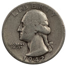 1942 -D Washington Quarter 25c - VG Very Good Condition (SP)