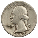 1943 -S Washington Quarter 25c - VG Very Good Condition (SP)