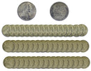 1943 Lincoln Wheat Cent WWII Mixed Steel PDS Roll F-XF (50 Coins)