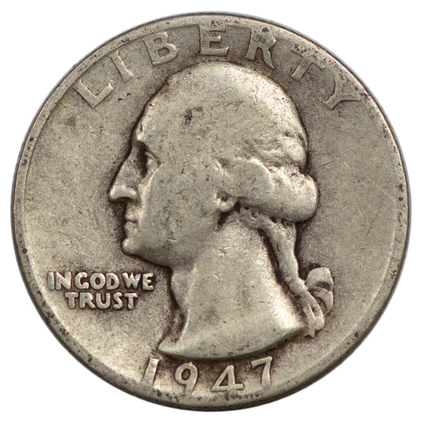 1947 -P Washington Quarter 25c - VG Very Good Condition (SP)