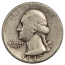 1947 -D Washington Quarter 25c - VG Very Good Condition (SP)