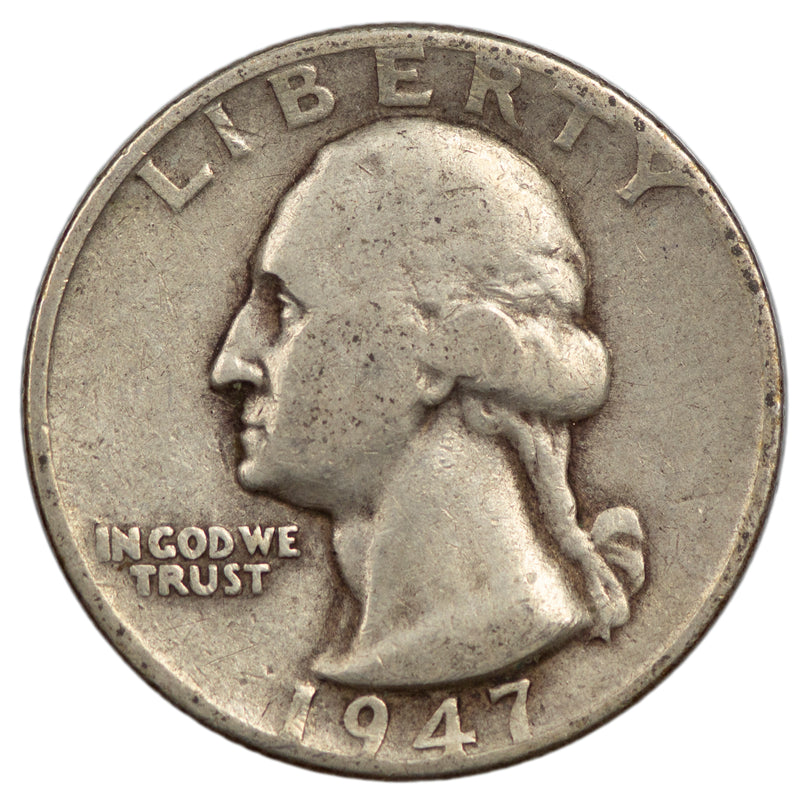 1947 -D Washington Quarter 25c - VG Very Good Condition (SP)