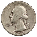 1948 -P Washington Quarter 25c - VG Very Good Condition (SP)