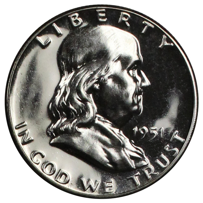 1951 Franklin half dollar Gem 90% Silver Proof