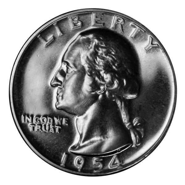 1954 Washington Quarter Proof 90% Silver Gem Brilliant US Coin