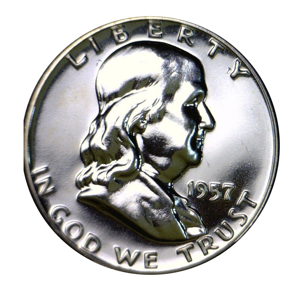 1957 Franklin half dollar Gem 90% Silver Proof