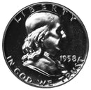 1958 Franklin half dollar Gem 90% Silver Proof