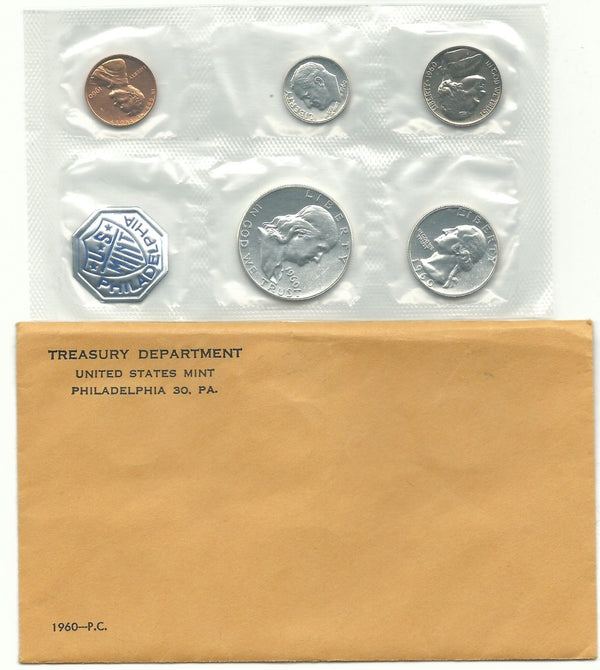 1960 Silver Proof Set Large Date Cent (OGP) 5 coins