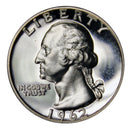 1962 Washington Quarter Proof 90% Silver Gem Brilliant US Coin