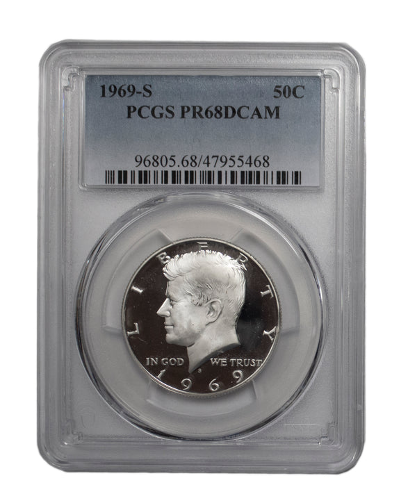 1969 -S Kennedy Proof Half Dollar DCAM PCGS PR68