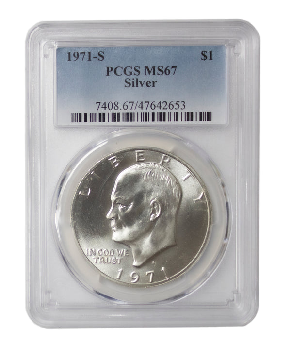 1971 -S Silver Eisenhower (IKE) BU Dollar PCGS MS67