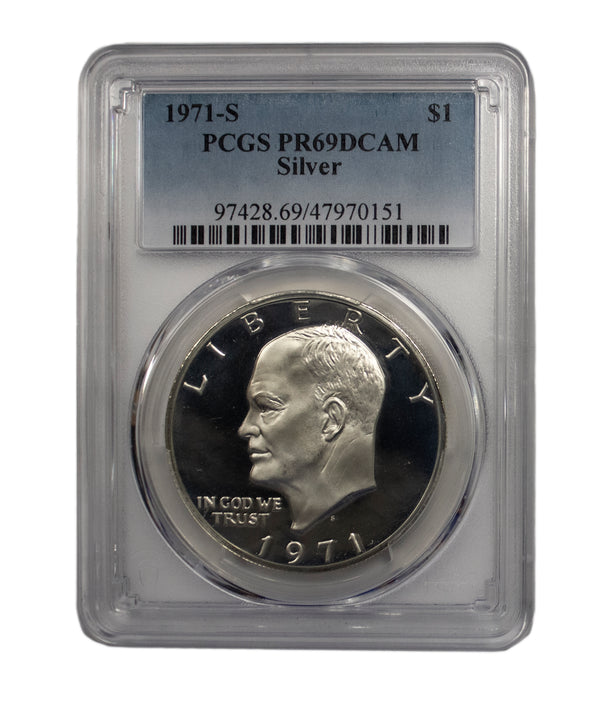 1971 -S Silver Eisenhower (IKE) Dollar Proof DCAM PCGS PR69