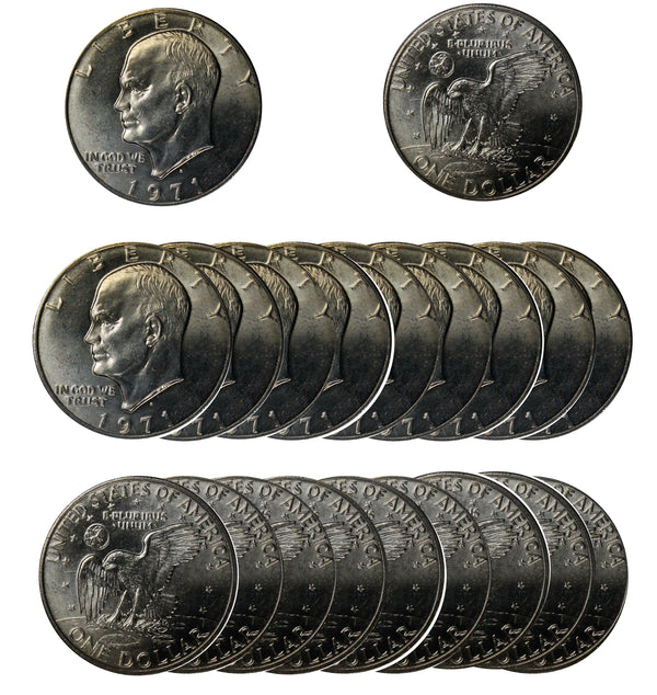 1971 D Eisenhower Dollar BU Roll CN-Clad (20 Coins)
