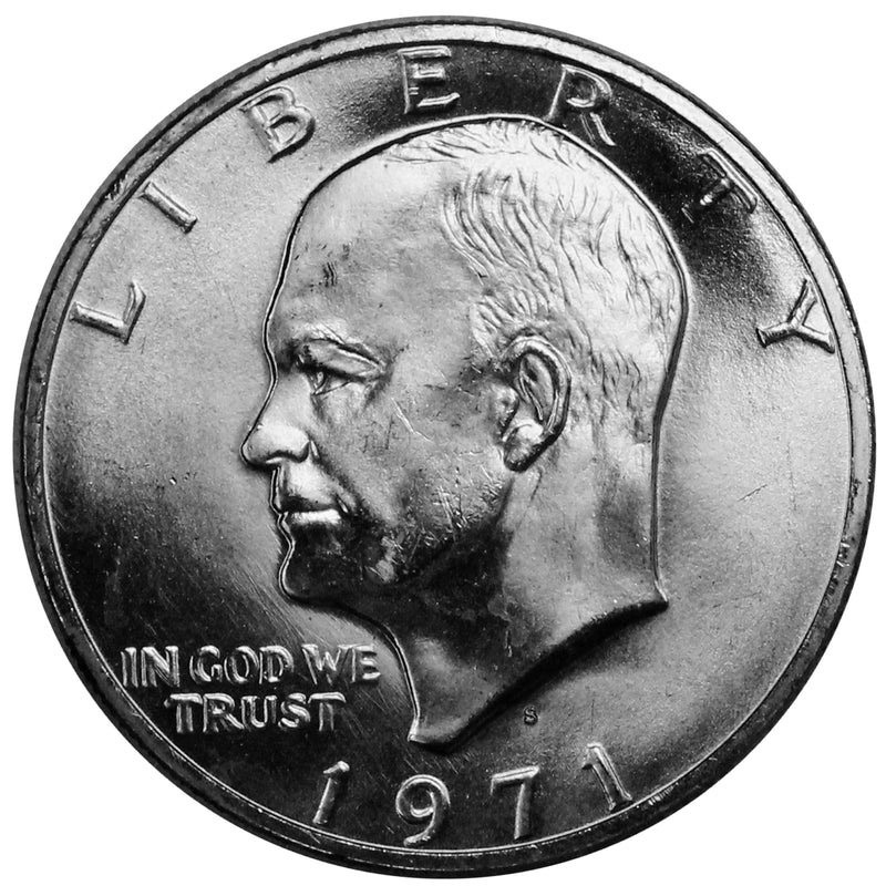 1971 S Eisenhower Dollar 40% Silver Gem BU