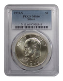 1972 -S Silver Eisenhower (IKE) BU Dollar PCGS MS66