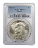 1972 -S Silver Eisenhower (IKE) BU Dollar PCGS MS68