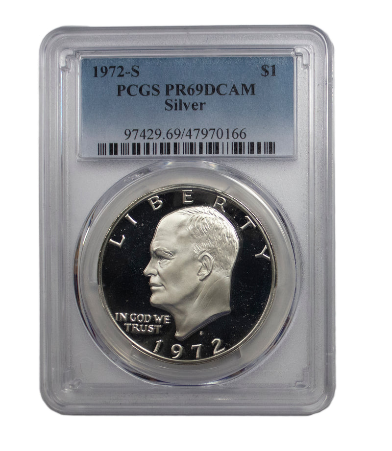 1972 -S Silver Eisenhower (IKE) Dollar Proof DCAM PCGS PR69