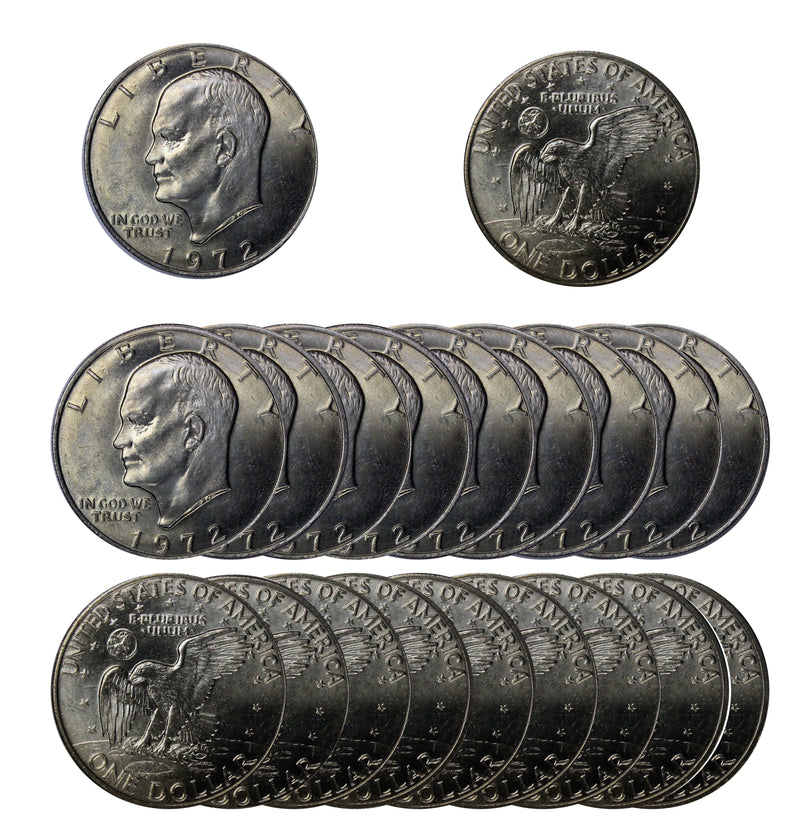 1972 P Eisenhower Dollar BU Roll CN-Clad (20 Coins)