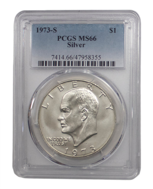 1973 -S Silver Eisenhower (IKE) BU Dollar PCGS MS66