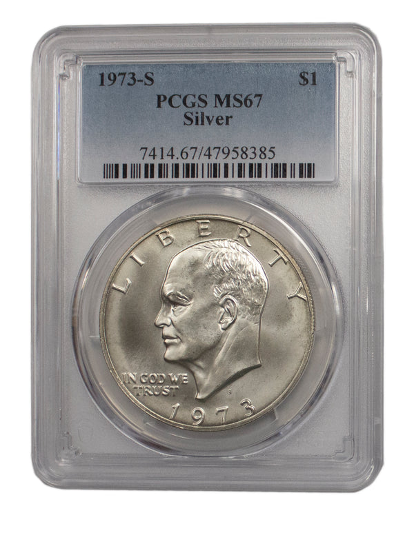 1973 -S Silver Eisenhower (IKE) BU Dollar PCGS MS67