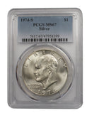 1974 -S Silver Eisenhower (IKE) BU Dollar PCGS MS67