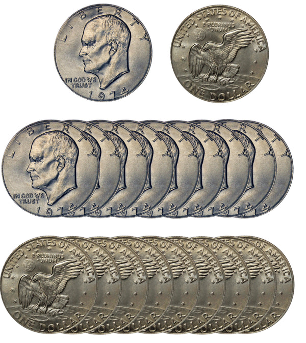 1974 P Eisenhower Dollar BU Roll CN-Clad (20 Coins)
