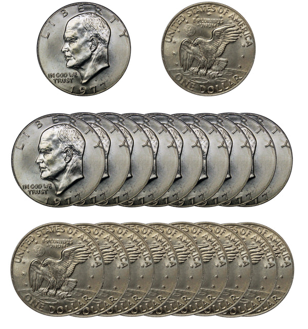 1977 D Eisenhower Dollar BU Roll CN-Clad (20 Coins)