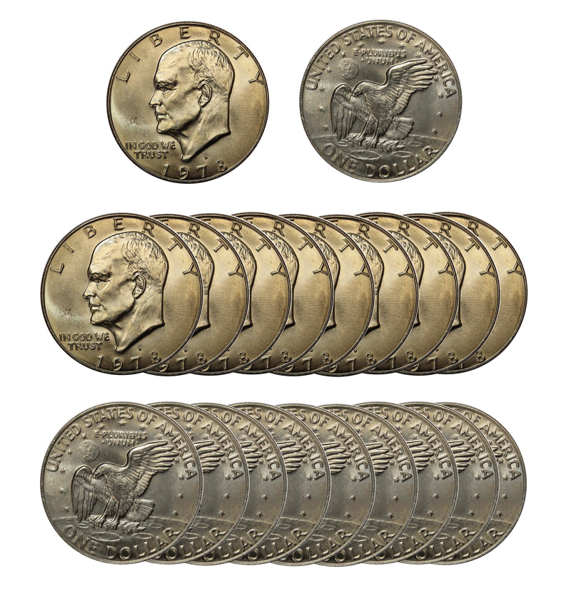1978 D Eisenhower Dollar BU Roll CN-Clad (20 Coins)