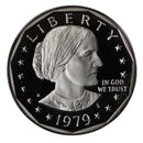 1979 S Susan B Anthony Dollar Gem DCAM Proof CN-Clad Type 1 (Filled S)