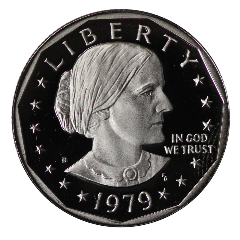 1979 S Susan B Anthony Dollar Gem Deep Cameo Proof Roll CN-Clad (20 Coins) Type 1 (Filled S)