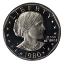 1980 S Susan B Anthony Dollar Gem Deep Cameo Proof Roll CN-Clad (20 Coins)