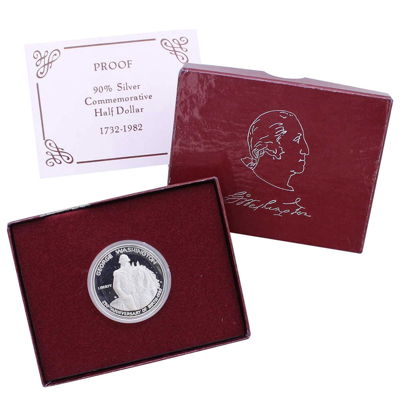 1982-S Washington Proof Commemorative Half Dollar 90% Silver OGP