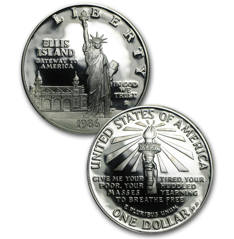 1996 Statue of Liberty Proof Commemorative 3 Coin Set 90% Silver, Gold & Clad OGP