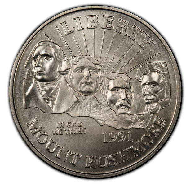 1991-D Mt Rushmore Uncirculated Commemorative Half Dollar Clad OGP