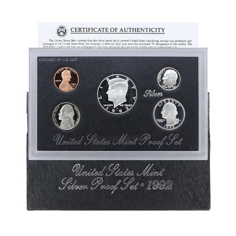 1992 Silver Proof Set (OGP) 5 coins
