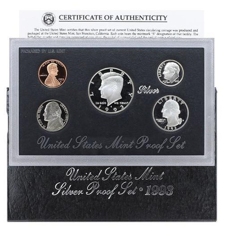 1993 Silver Proof Set (OGP) 5 coins
