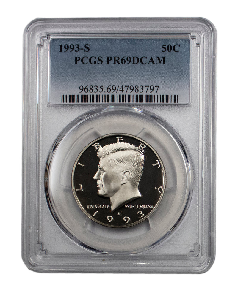 1993 -S CN-Clad Kennedy 50c Half Dollar Proof DCAM PCGS PR69