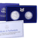 1993 Bill of Rights Uncirculated Commemorative 2 Coin Set 90% Silver & Clad OGP