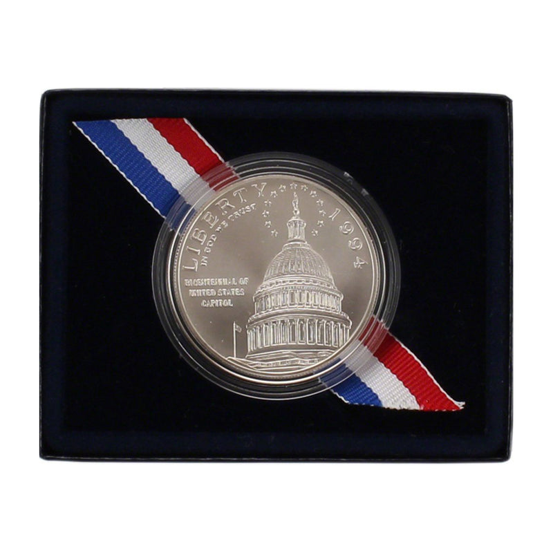 1994-D Capitol Uncirculated Commemorative Dollar 90% Silver OGP