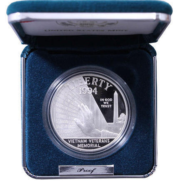 1994-P Vietnam Proof Commemorative Dollar 90% Silver OGP
