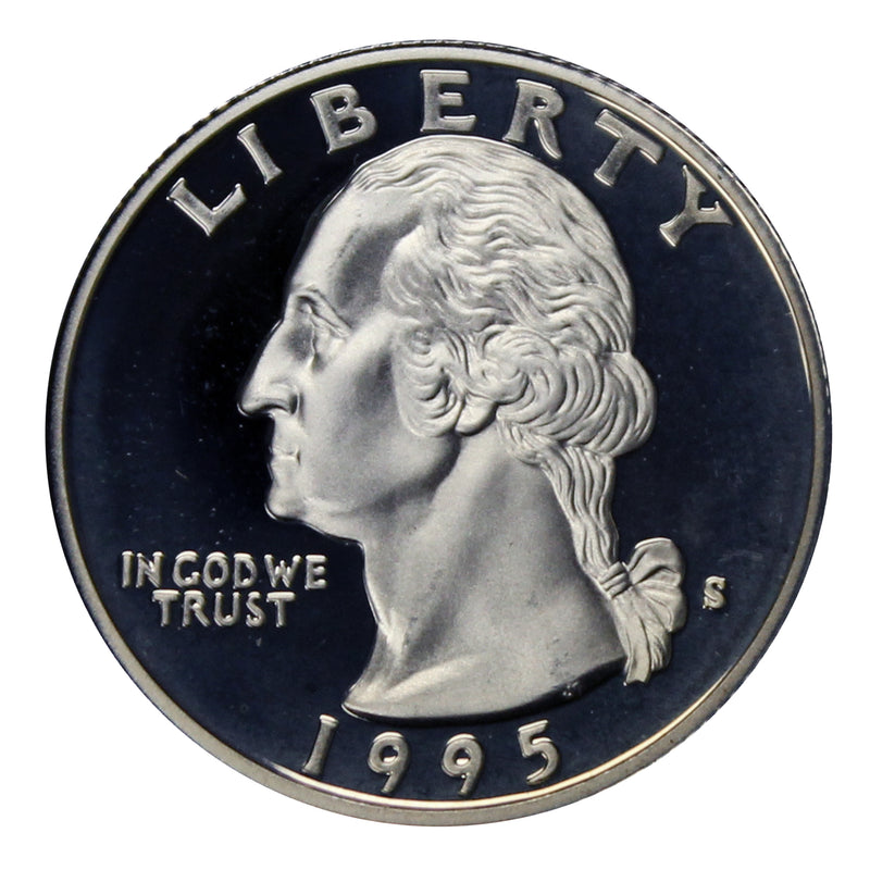 1995 -S Washington Quarter Proof 90% Silver Gem Deep Cameo US Coin
