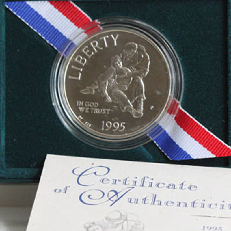 1995-P Civil War Uncirculated Commemorative Dollar 90% Silver OGP