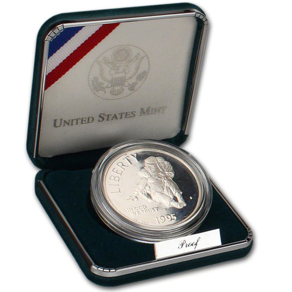 1995-S Civil War Proof Commemorative Dollar 90% Silver OGP