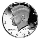 1996 S Kennedy Half Dollar 90% Silver Proof